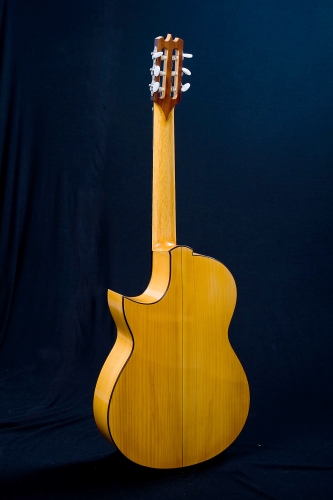 Guitare pan coupé, la caisse de résonance, le manche. Rodolfo Cucculelli, luthier.jpg