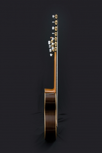 14-saitige gitarre, bodenlänge 412 mm., halsstärke mit Griffbrett 17mm. - 19mm., gesamtlänge 107 cm.JPG