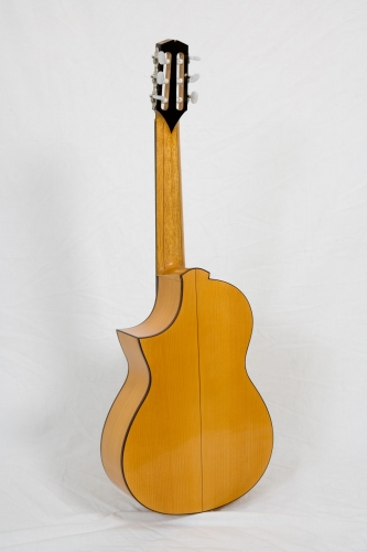 Cutaway Cyprys wieczniezielony Requinto gitara, Połysk Gumowy lakier.jpg