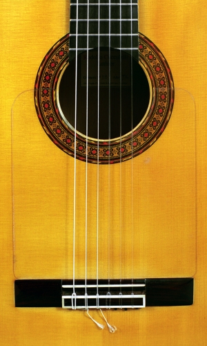 Фламенко гитара, Верхняя дека Ель обыкновенная, розетка, гольпеадор, подставка.jpg