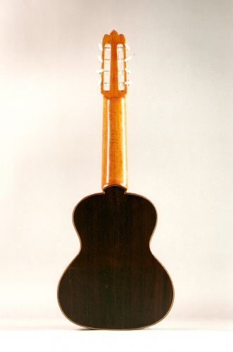 Custom Requinto guitar. Back of Brazilian Rosewood (Dalbergia nigra), neck of Cedrela balansae. Shellac finish.jpg