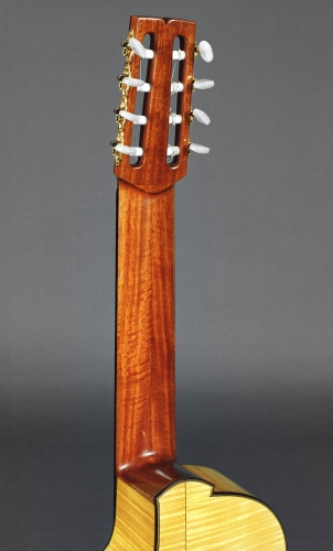 Mástil de Cedro, guitarra 8 cuerdas, taco de guitarra. Curvatura de mango (relief) regulable con 2 tensores desde la boca.jpg