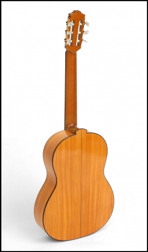 Custom flamenco guitar, back view, model Santos Hernández.jpg