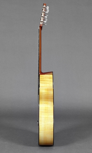 8-strengs cutaway gitar, flammelønn kroppen, gitarhals Cedrela Balansa, hals tykkelse 17 mm. til 18 mm..jpg