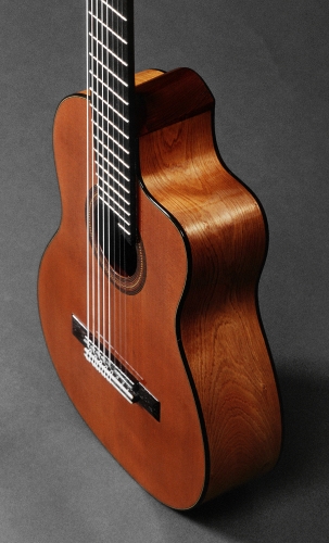 8-strängade gitarr, Röd Ceder lockmaterial, resonanslåda form med cutaway.jpg