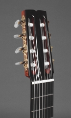 8 stygos Klasikinė gitara, Ebony (Diospyros ebenum) kaištelių galva, galvos slenkstelis.jpg